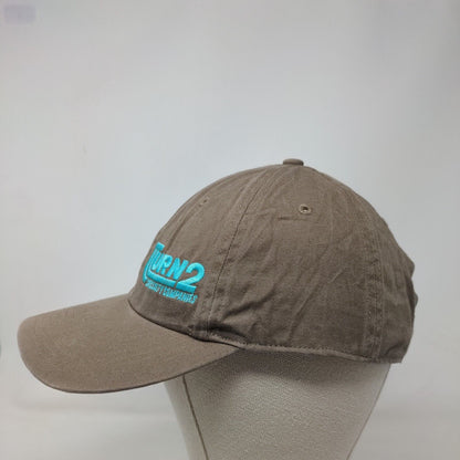Turn 2 Specialty Companies Slideback Hat Tan M/L Embroidered 6 Panel Richardson