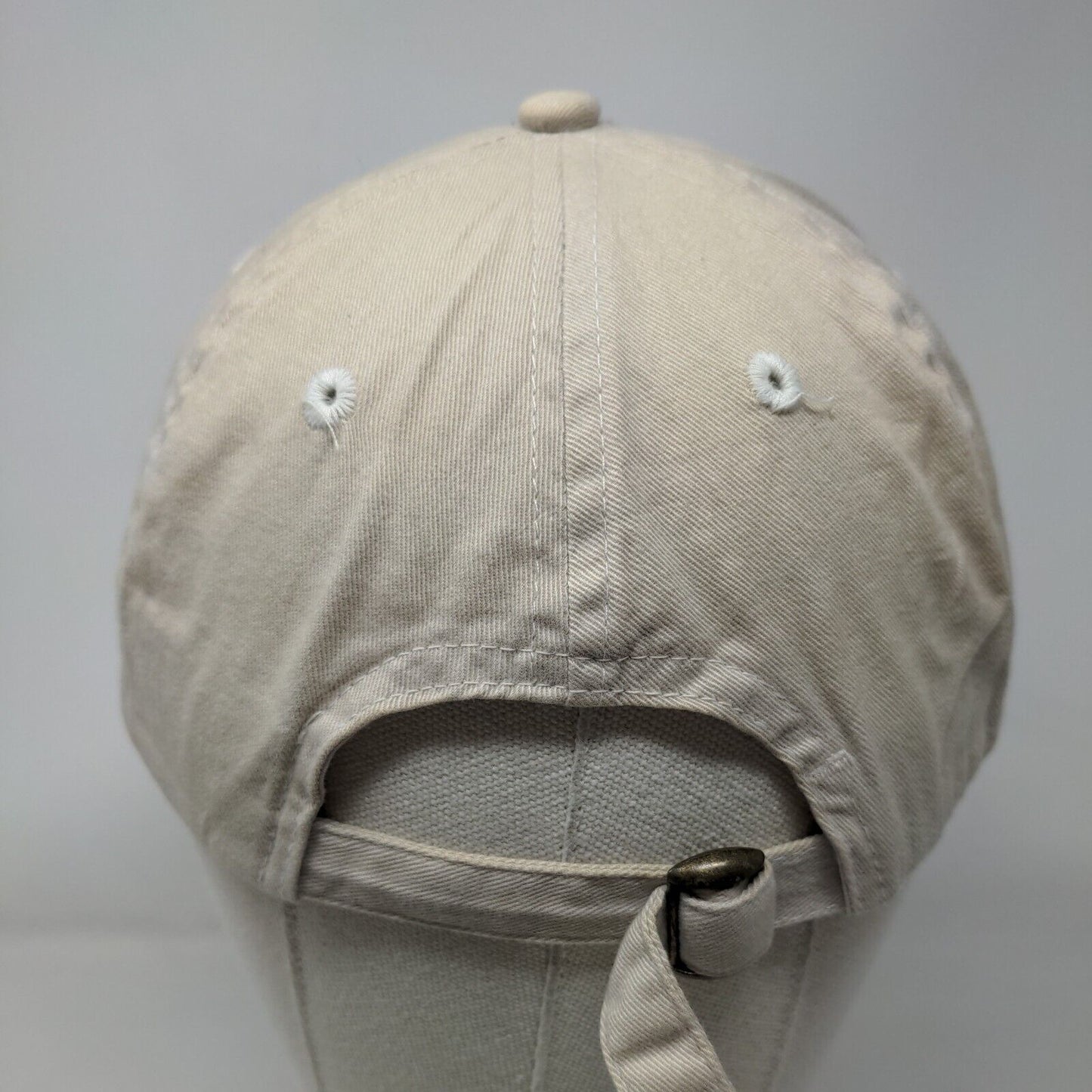 Budweiser Slideback Hat Tan One Size Adjustable Embroidered Vented Holes