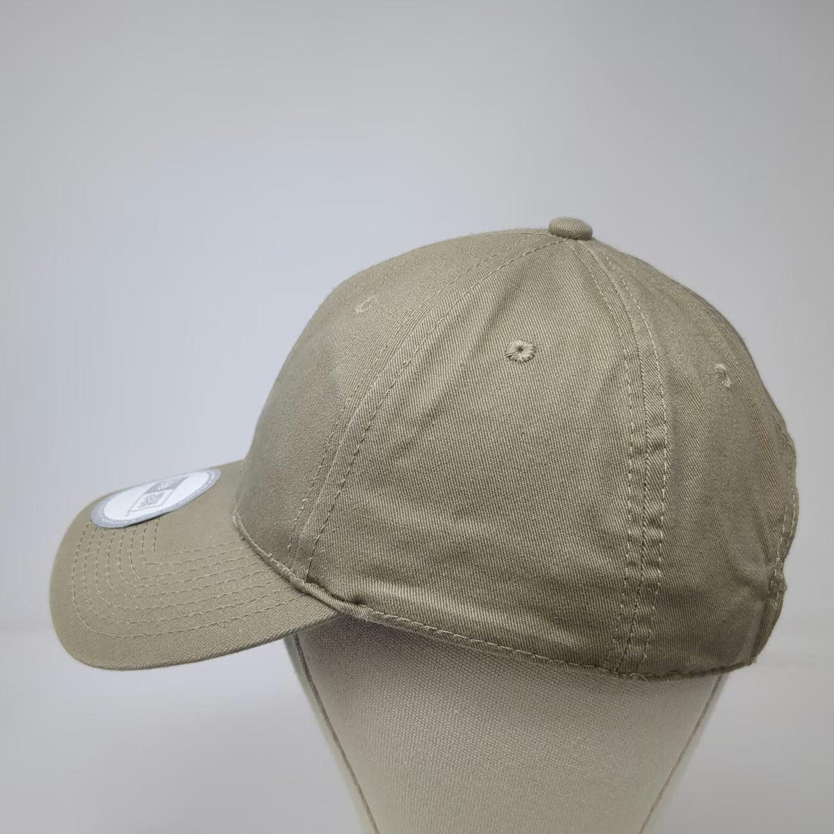 New Era Baseball Cap Beige One Size Adjustable Strapback Blank Plain Hat