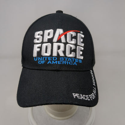 Space Force United States of America Peace For All Strapback Hat Black OSFM