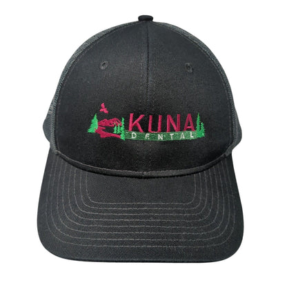Kuna Dental Snapback Trucker Hat Black One Size Mesh Back Port Authority