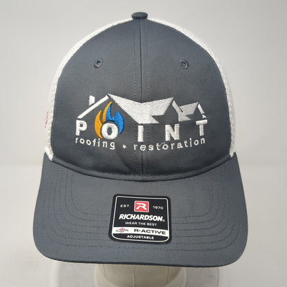 Point Roofing & Restoration Strapback Hat Gray One Size Adjustable
