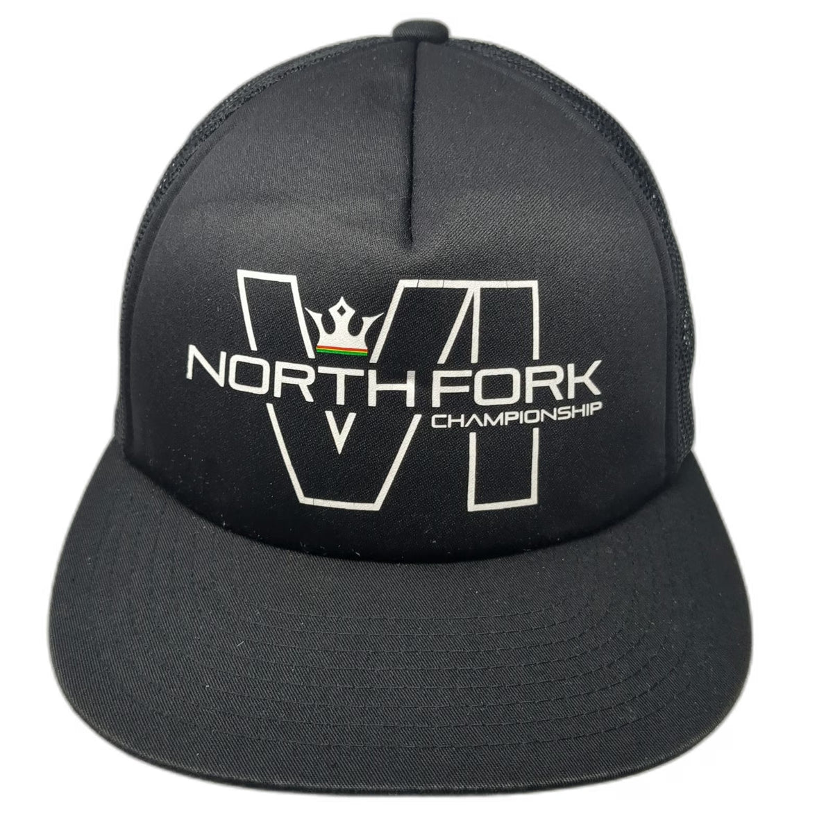 Yupoong Trucker Hat Black One Size North Fork Championship Mesh Snapback Hat