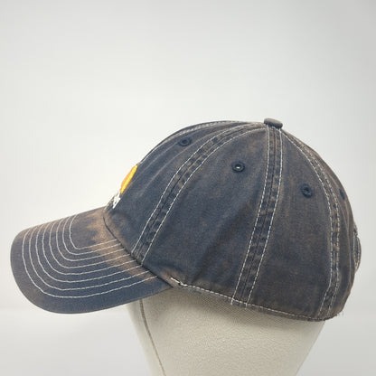 Adidas Slideback Hat Blue One Size 3 Stripes Logo Embroidered Adjustable