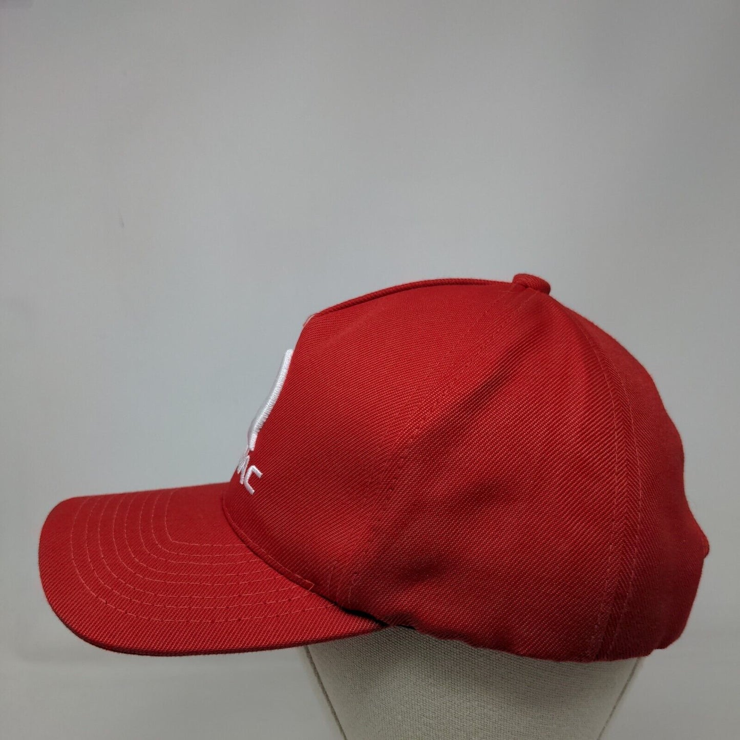Pramac Snapback Hat Red One Size Adjustable Embroidered Logo Solid
