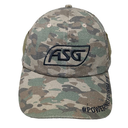 ActionSportGames Baseball Cap Green Camo One Size Strapback Side Patches Hat