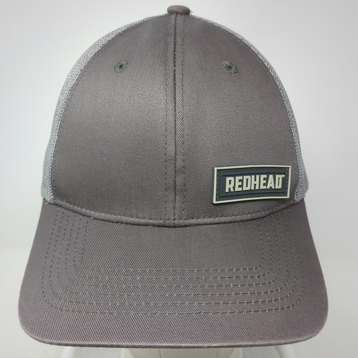 RedHead Trucker Hat Gray One Size Mesh Snapback Structured Logo Patch Hunting