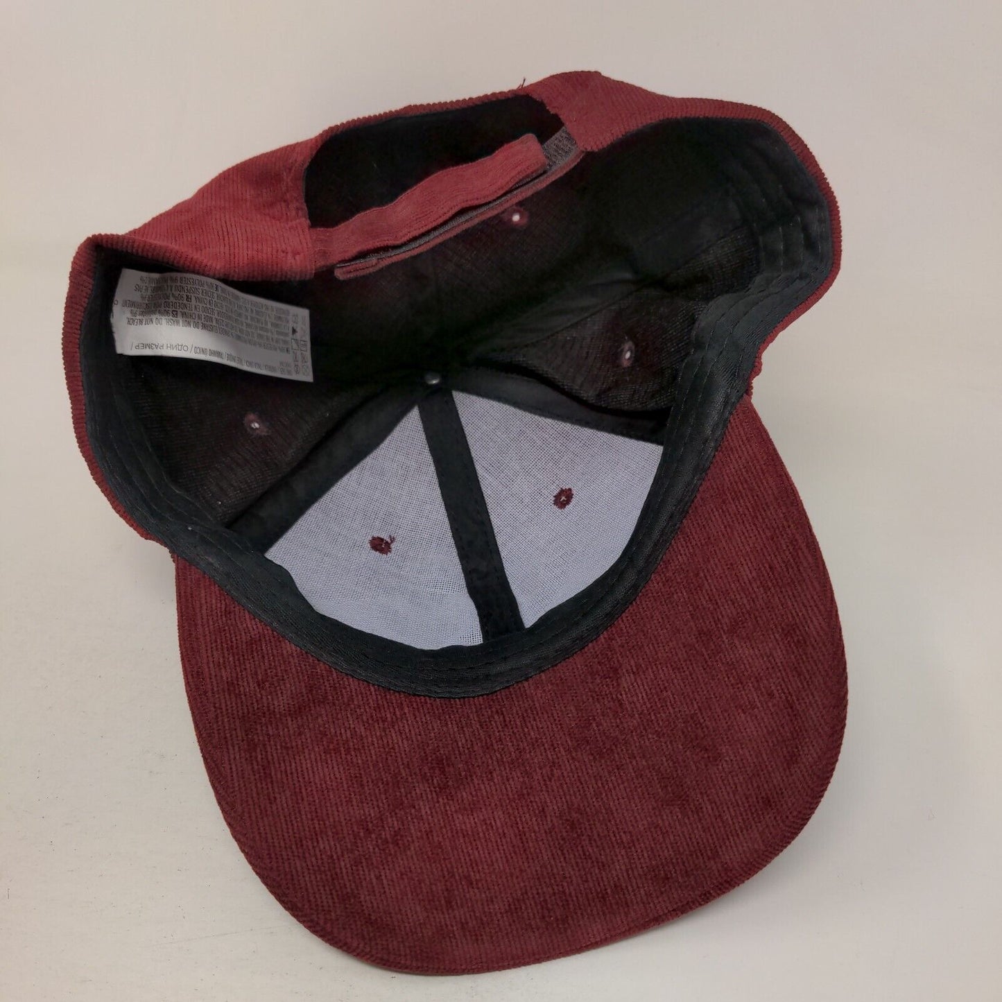 Unbranded Strapback Hat Red One Size Adjustable Vented Holes 6 Panel Blank