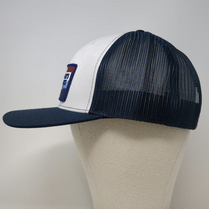 Richardson Trucker Hat Blue L Idaho Charlies Produce Patch Snapback Mesh Logo