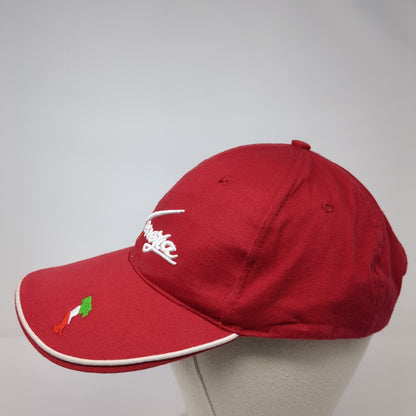 Venezia Italia Strapback Hat Red 59cm Adjustable Embroidered 6 Panel