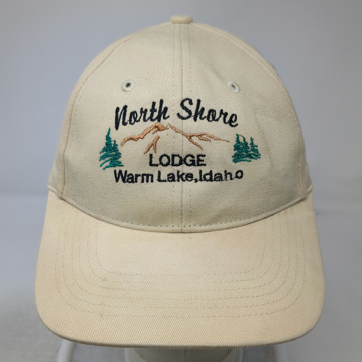 Richardson Baseball Cap Beige One Size North Shore Lodge Warm Lake Idaho Hat