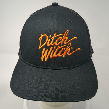 Ditch Witch Trucker Hat Black Orange One Size Mesh Back Snapback Script Logo
