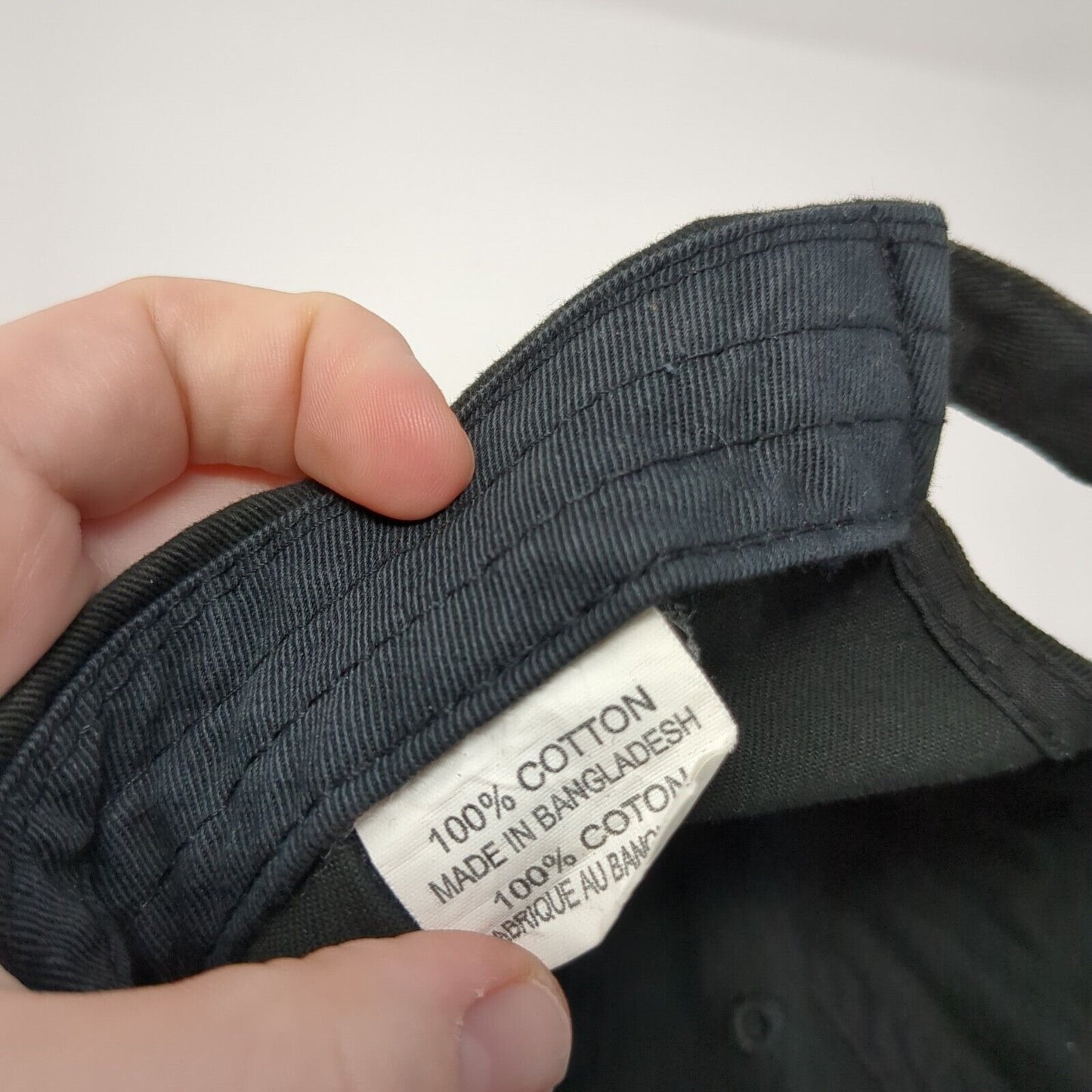 Views Slideback Hat Black One Size Adjustable Solid 6 Panel Vent Holes