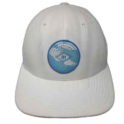 TravisMathew Snapback White One Size 110 Flexfit Patch Golf Hat Structured 2007