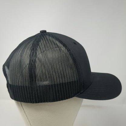 Richardson Trucker Hat Black L Mesh Snapback Simpson Strong-Tie Side Patch Logo