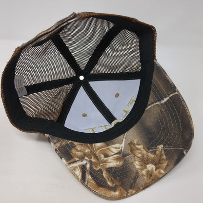PLATT Strapback Trucker Hat Camouflage One Size Adjustable Mesh Back Polyester