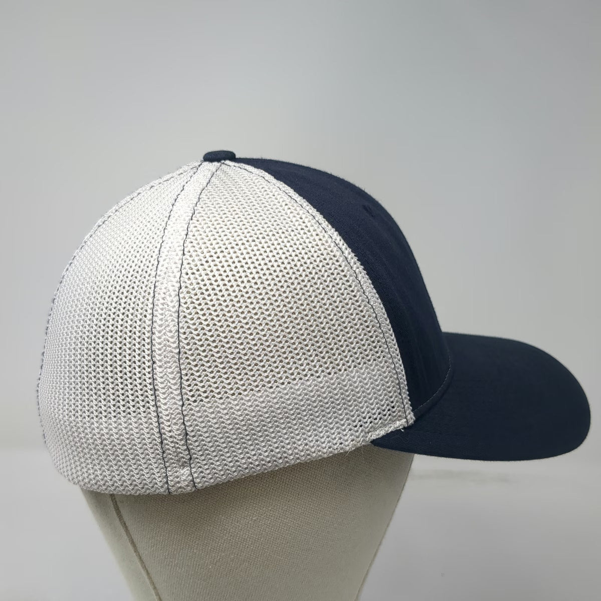 Richardson Baseball Cap Blue M ROW Adventures Mesh Back Flexfit Structured Hat