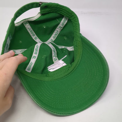 TB12 Baseball Cap Green One Size Embroidered Logo Slideback Cotton Hat Branded