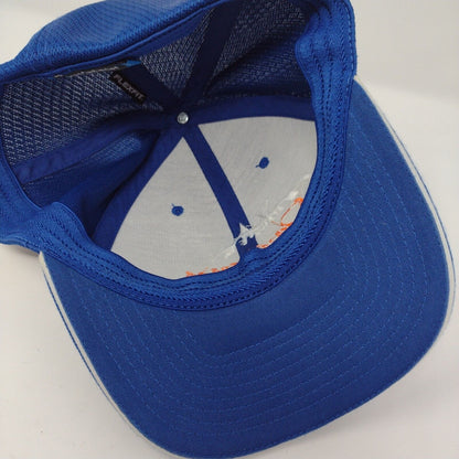 Optimist Football Fitted Trucker Hat Blue S/M Embroidered Mesh Back Richardson