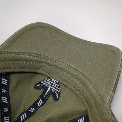 Adidas Baseball Cap Green Camo Trefoil One Size Slideback Hat Cotton Embroidered