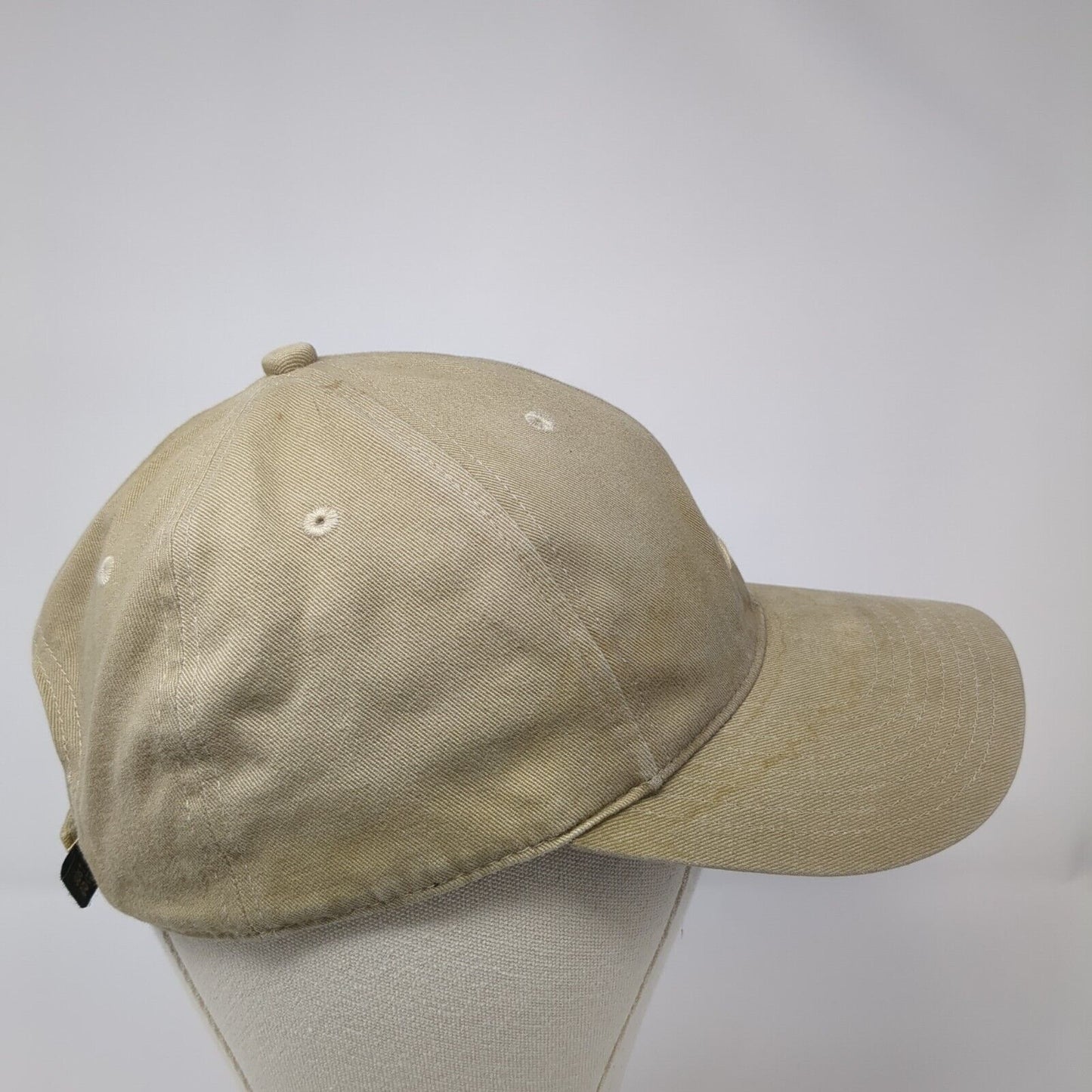 Nike Strapback Hat Tan One Size Adjustable Embroidered Swoosh 6 Panel Cotton