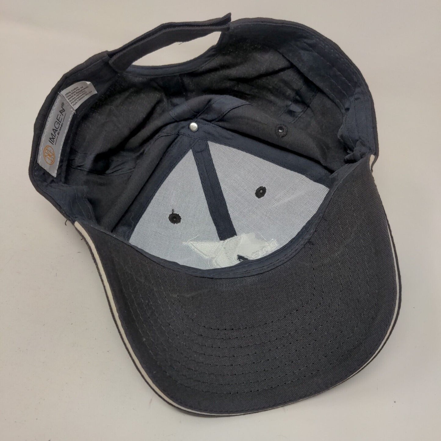 The YMCA Strapback Hat Gray OSFA Embroidered Adjustable 6 Panel