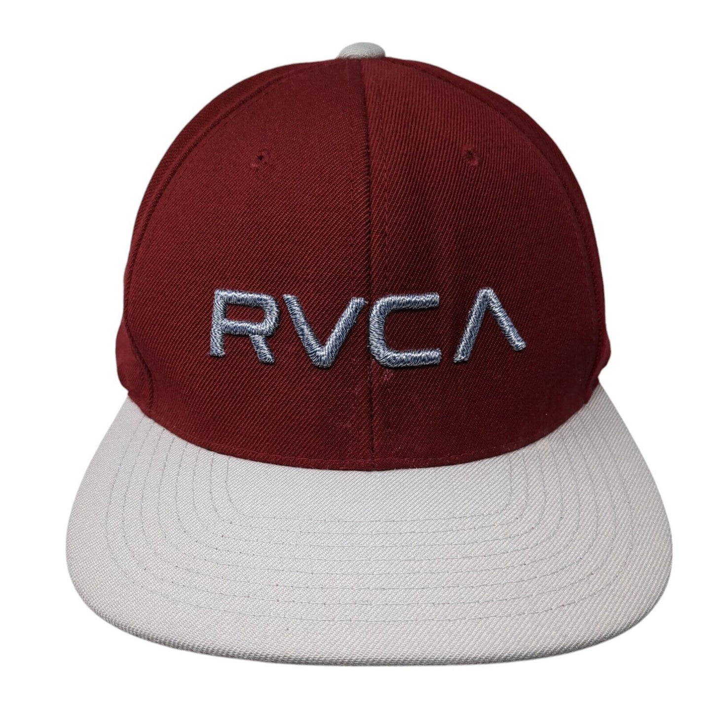 RVCA Snapback Hat Red One Size Adjustable Colorblock PM Tenore 6 Panel
