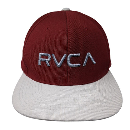 RVCA Snapback Hat Red One Size Adjustable Colorblock PM Tenore 6 Panel