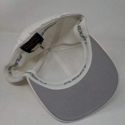 Flexfit Fitted Hat White Size L/XL Vented Holes 6 Panel Blank Yupoong