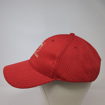 Dodge Strapback Hat Red One Size Adjustable Embroidered Logo Nissun