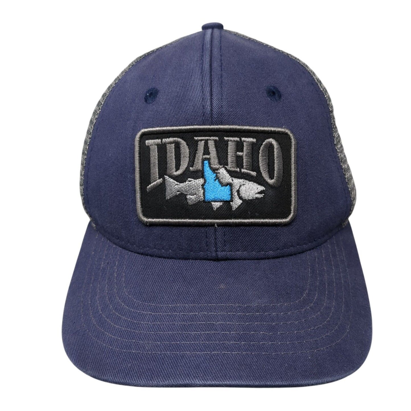 Idaho Snapback Trucker Hat Blue OS Adjustable Mesh Back Arcadian Outfitters