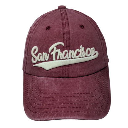 San Francisco Slideback Hat Red One Size Adjustable Embroidered by elidan