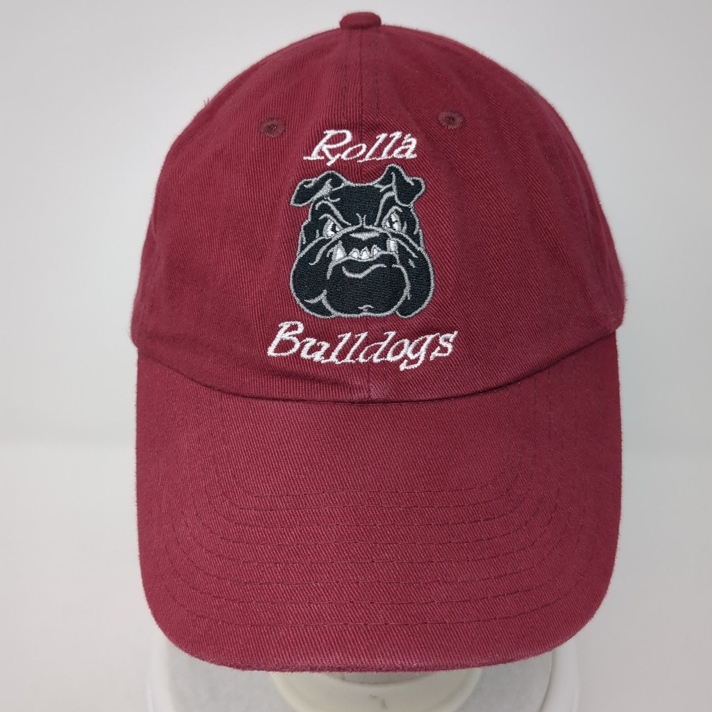 Rolla Bulldogs Strapback Hat Red One Size Adjustable Solid Big O Tires