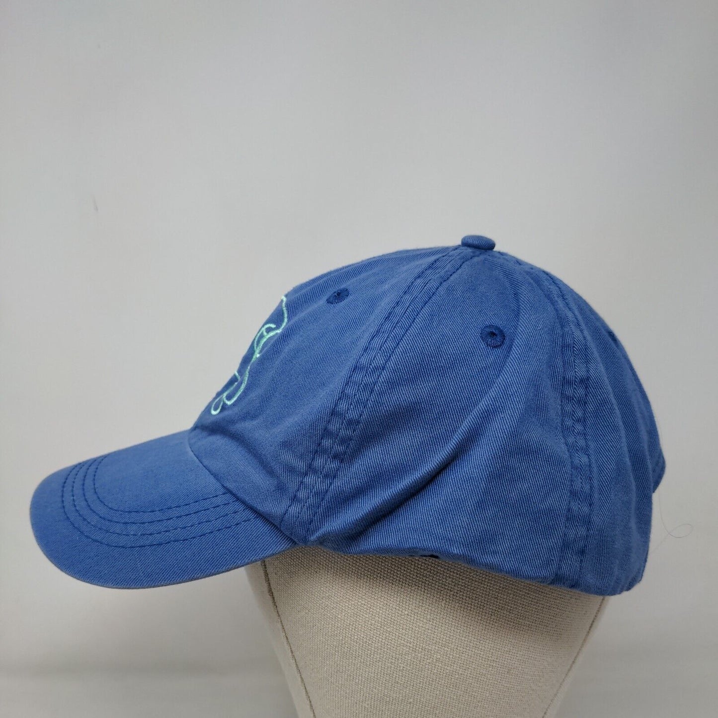 Monogram Slideback Hat Blue One Size Embroidered Adjustable 6 Panel
