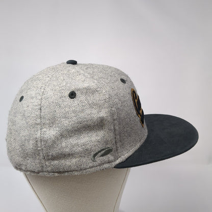 Gameday Patch Snapback Hat Gray One Size Adjustable Herringbone Pukka