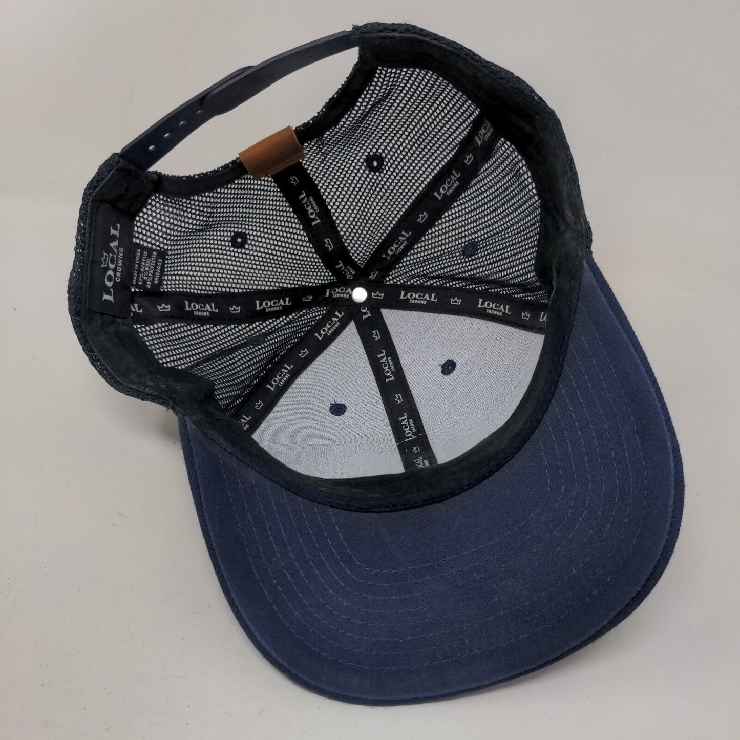 USA Estd. 1776 Snapback Mesh Back Trucker Hat Blue One Size Local Crowns