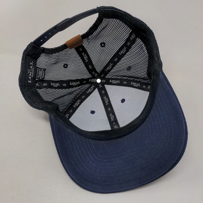 USA Estd. 1776 Snapback Mesh Back Trucker Hat Blue One Size Local Crowns
