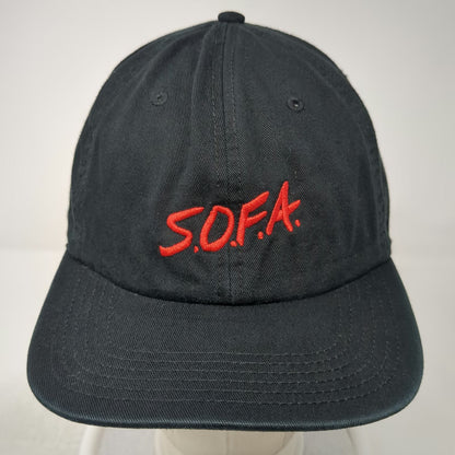 AS Colour Baseball Cap Black One Size SOFA Embroidered Cotton Slideback Hat