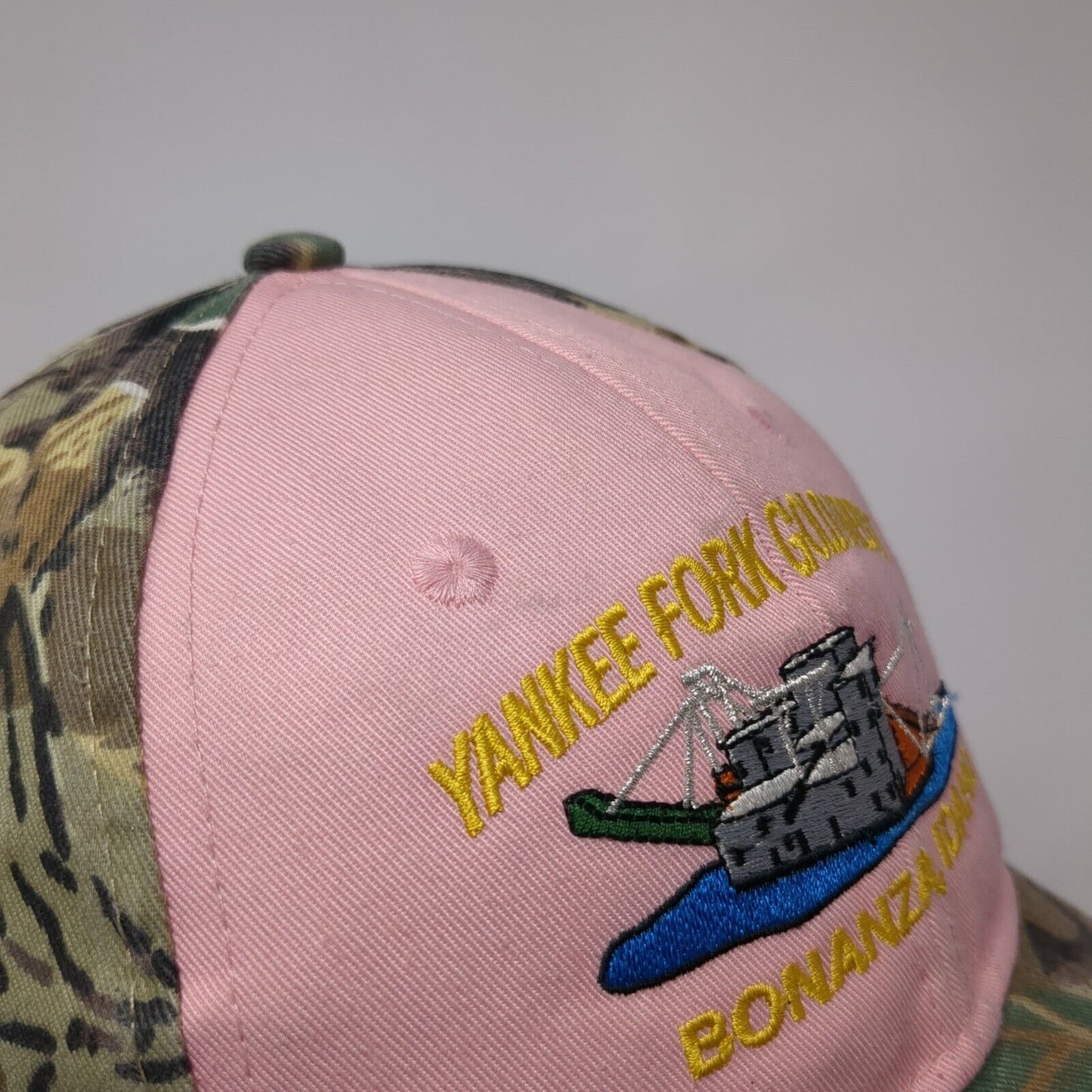 Yankee Fork Gold Dredge Bonanza Idaho Strapback Hat Camo OS Adjustable Otto