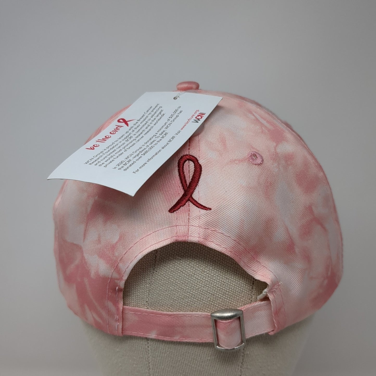 Never Give Up Hope Baseball Cap Pink OS Adjustable Tie Dye Support The Cure