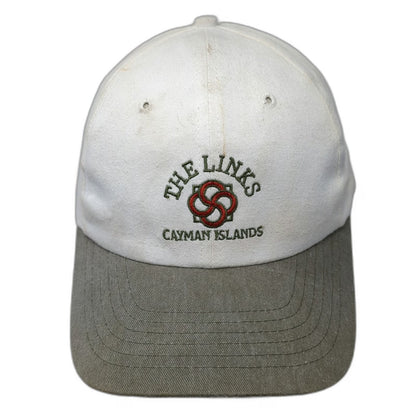 Texace Baseball Cap White Gray One Size Made in USA The Links Cayman Islands Hat