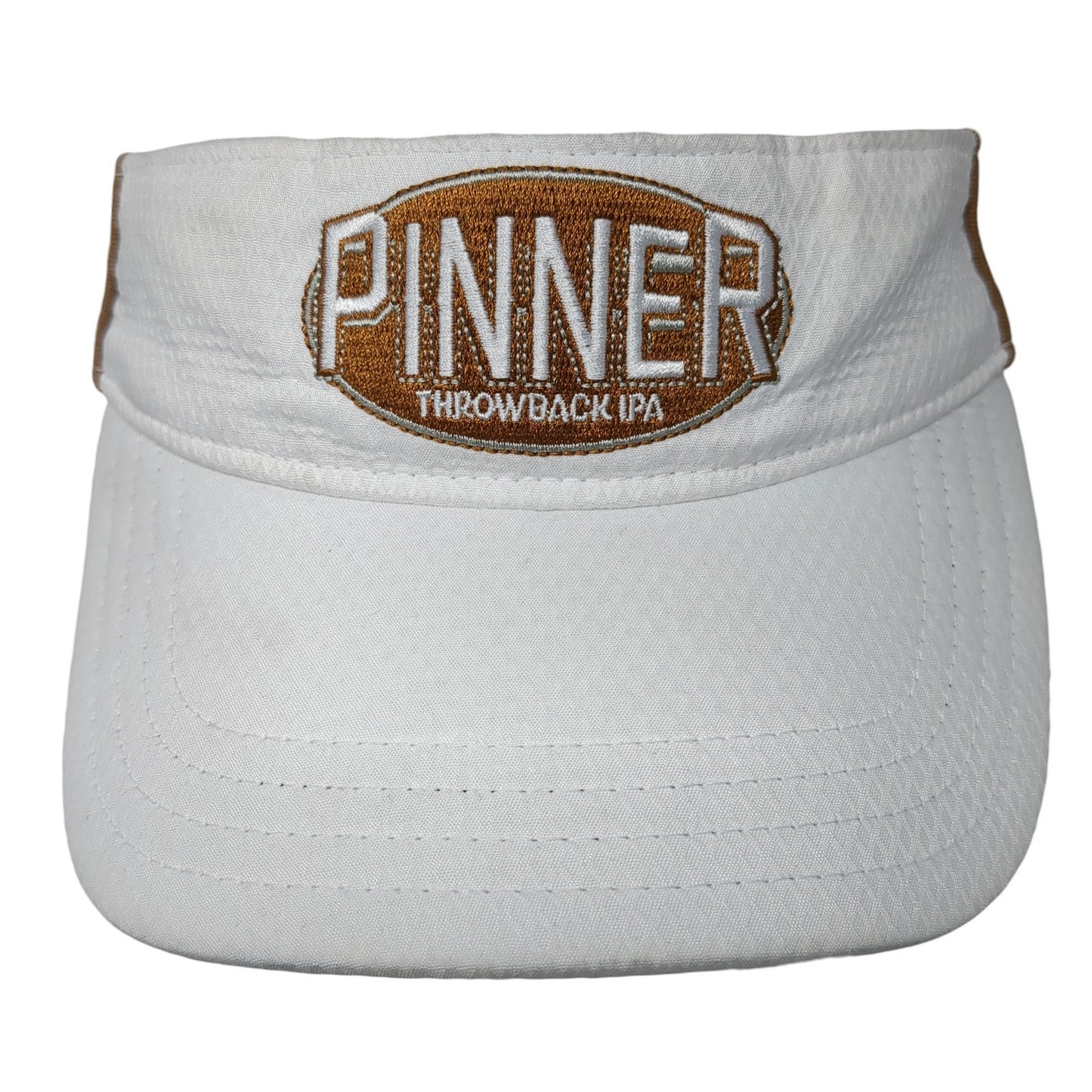 Pinner Throwback Ipa Sun Visor Hat White OS Adjustable Embroidered Fahrenheit