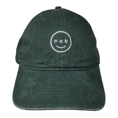 Otto Slideback Hat Green OSFM Embroidered Smiley Face Logo Emoji