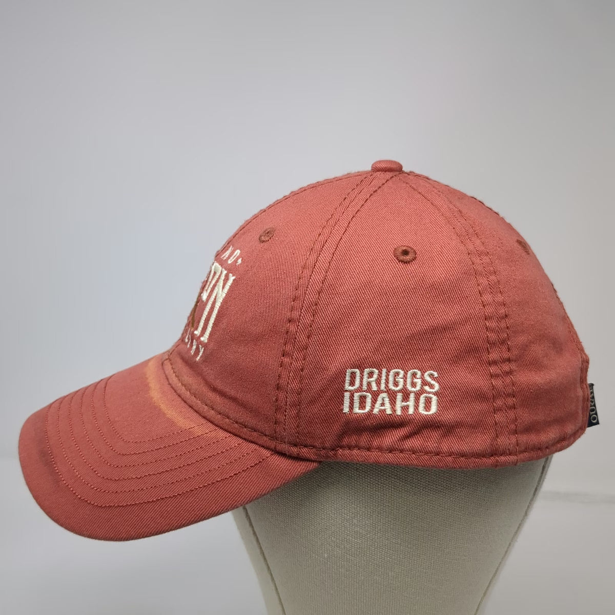 Ouray Grand Teton Distillery Red Baseball Cap Hat One Size Strapback Mountain