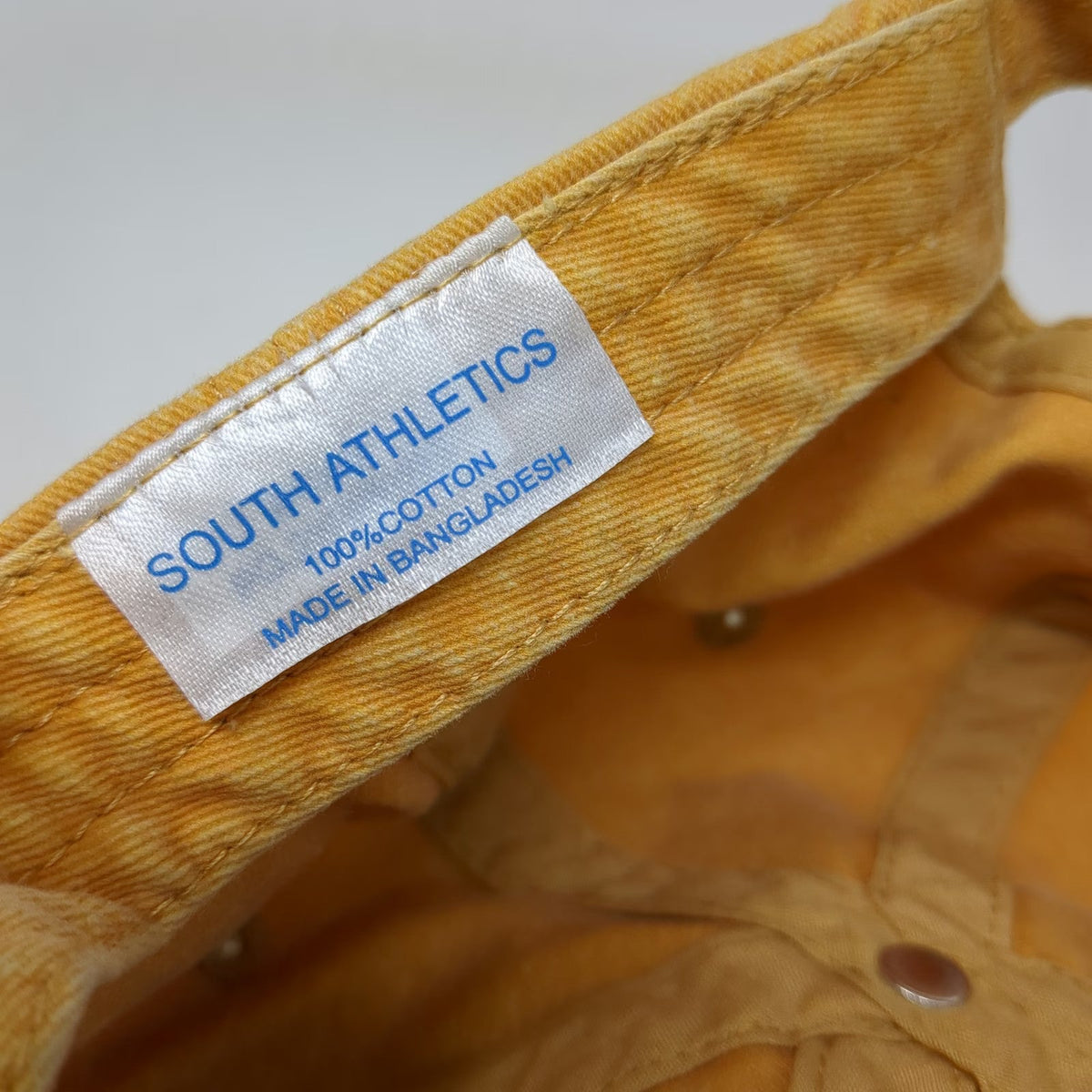 South Athletics Baseball Cap Yellow One Size Charleston West Virginia Cotton Hat