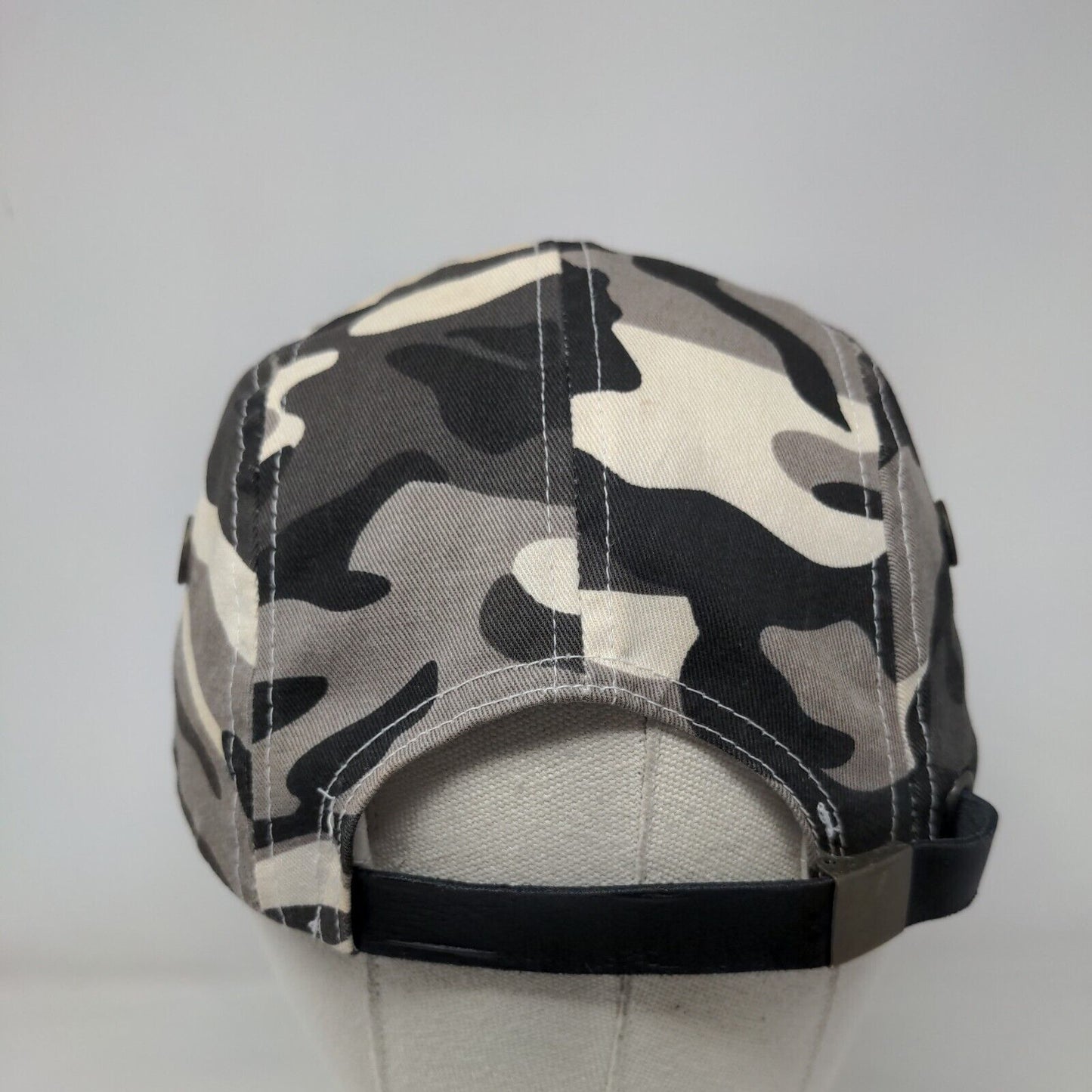 KB ETHOS Slideback 5 Panel Hat Gray Camo One Size Adjustable Vent Holes