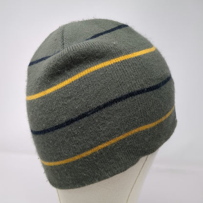 Indiana Pacers NBA Gray Yellow Blue OSFM Beanie Striped Acrylic Knit Logo Hat