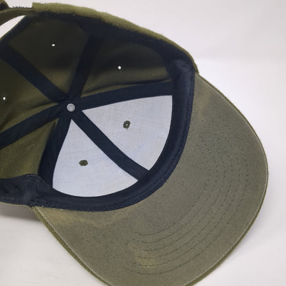 USMC Recon Strapback Baseball Cap Green One Size Adjustable Embroidered 6 Panel
