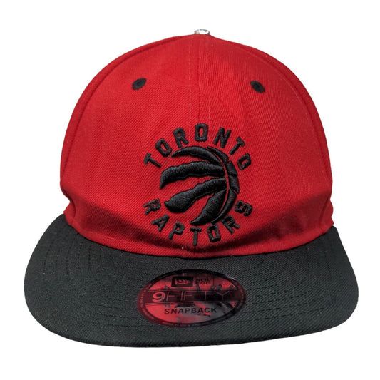 New Era Men's Snapback Hat Red Black Embroidered 9Fifty NBA Toronto Raptors Logo