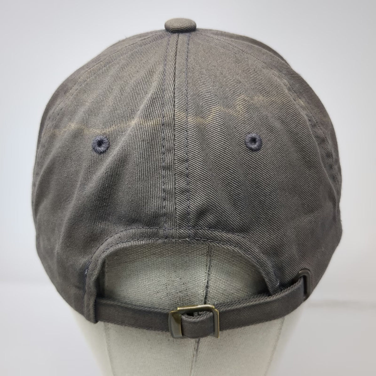 Yupoong Baseball Cap Gray One Size Embroidered TRF Fish Slideback Hat 6 Panel